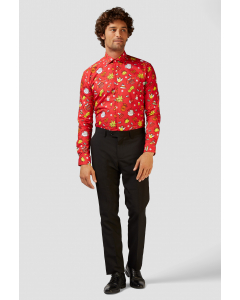 SHIRT LS Christmas Doodle Red